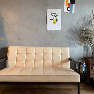 カリモク60 Kチェア 2シーター スタンダードアイボリー