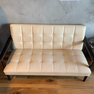 カリモク60 Kチェア 2シーター スタンダードアイボリー