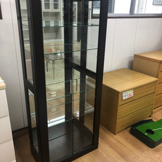 リサイクルサービス八光 田上店 配達・設置OK】ガラス扉付き 本棚