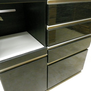 リサイクルショップ ☆ 福岡 モダン レンジボード ニトリ キッチンボード 食器棚 ポスティア ハイカウンター エナメル モイス スチーム対応 福岡市　原