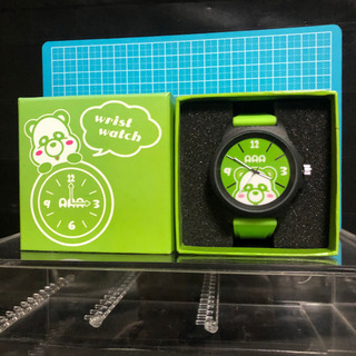 【未使用品】え〜パンダ　腕時計・グリーン