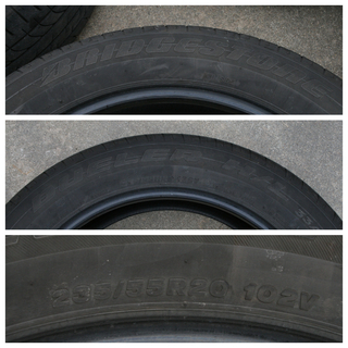 ～SOLD!～【中古品】ブリジストン 235/55R20 4本セット レクサスRX、ムラーノなど SOLD!～【中古品】ブリジストン 235/55R20 4本セット レクサスRX
