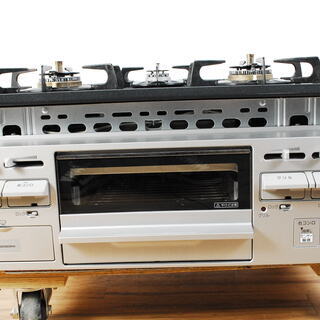 1863 ハーマン ビルトインコンロ DG32K1SR 都市ガス 3口 センサーコンロ グリル付 取扱説明書付 2014年製 愛知県岡崎市直接引取可　アントレ