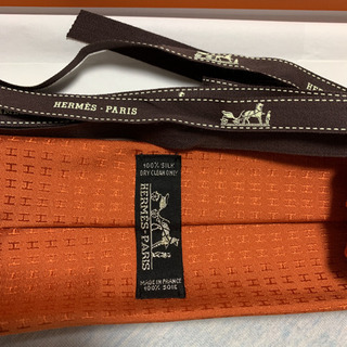 エルメス　ネクタイ　オレンジ