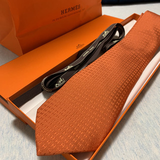 エルメス　ネクタイ　オレンジ