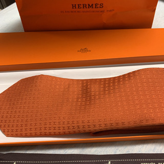 エルメス　ネクタイ　オレンジ