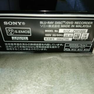 ＳＯＮＹブルーレイディスクレコーダー　未使用　ＢＤＺ-ＺＷ100...