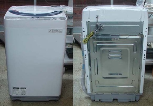 カード決済対応！20N0017 B 札幌発 引取歓迎 SHARP/シャープ ES-GE55R 全自動電気洗濯機 5.5kg 2016年製 中古