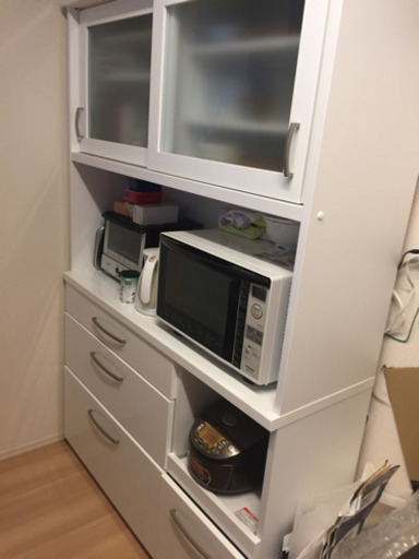 【取引者決定】ニトリ  カップボード 食器棚 ホワイト