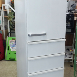 札幌 2018年製 355L 4ドア 冷蔵庫 アクア AQR-36G シルバー系 300L