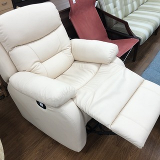 【トレファク府中店】ハーフレザー リクライニングソファー ベージュ トレファク府中店】ハーフレザー リクライニングソファー ベージュ