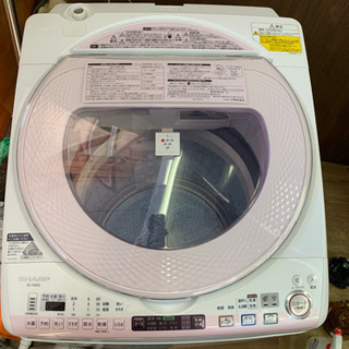 42☆ シャープ 2014年製 8.0kg 乾燥機付き 洗濯機