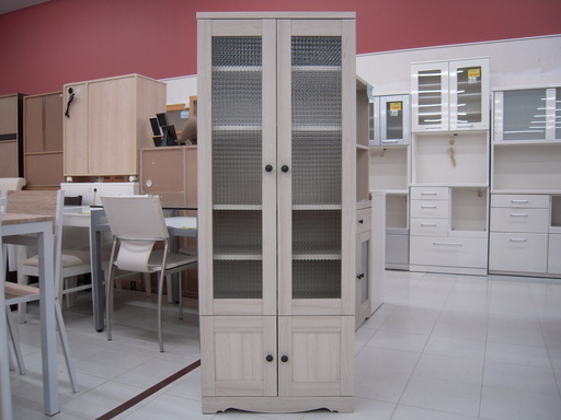 キッチンボード 食器棚 カントリー調 レトロ 高さ1.5m