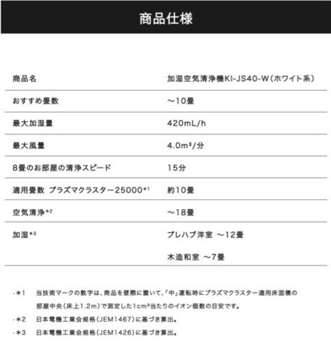 新品未使用 シャープ 空気清浄機 プラズマクラスター 25000