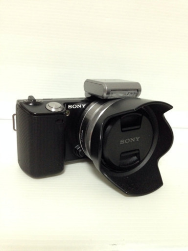 SONY ミラーレス一眼 NEX 5 + 広角単焦点レンズ SEL16F28 カメラ