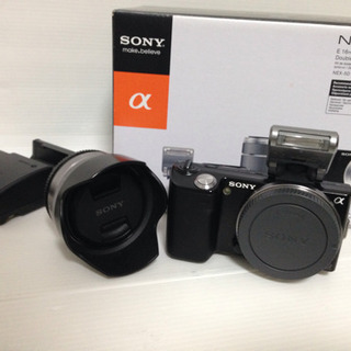 SONY ミラーレス一眼 NEX 5 + 広角単焦点レンズ SEL16F28 カメラ カメラ