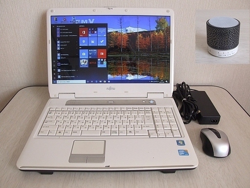 高速SSD240GB搭載 Fujitsu FMV-BIBLO NF/E50 ノートパソコン 12　おまけLED Bluetoothスピーカー