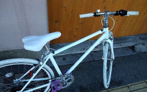 700c クロスバイク 6speed/ホワイト Feel sky アルミクロスバイク 700