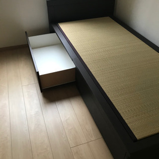 💛値引相談可✨未使用１０台まとめて・ニトリの収納付き畳シングルベット【新古品】✨福祉施設・寄宿舎など