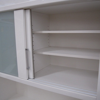 レンジボード キッチンボード キッチン収納 鏡面仕上げ 幅：105ｃｍ 白 苫小牧西店 moca company キッチンボード 90cm 鏡面 食器棚 おしゃれ キッチン収納