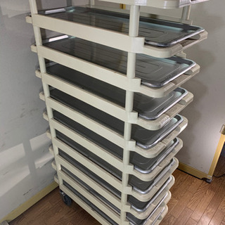 KAWAJUN/河淳 業務用 バントレイーカート T10(10段タイプ) W390xD79