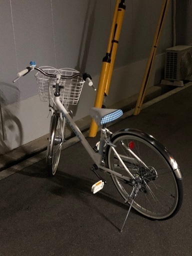 24インチ 女の子用 JEWEL DREAM ホワイト LEDオートライト 6段変速 美品