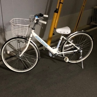 24インチ 女の子用 JEWEL DREAM ホワイト LEDオートライト 6段変速 美品