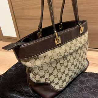 GUCCI グッチ 145993 GGキャンバス レザー トートバッグ