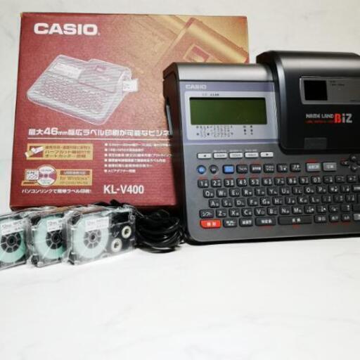 美品　ネームランド　KL-V400　46mm可能 テープ新品３本付き