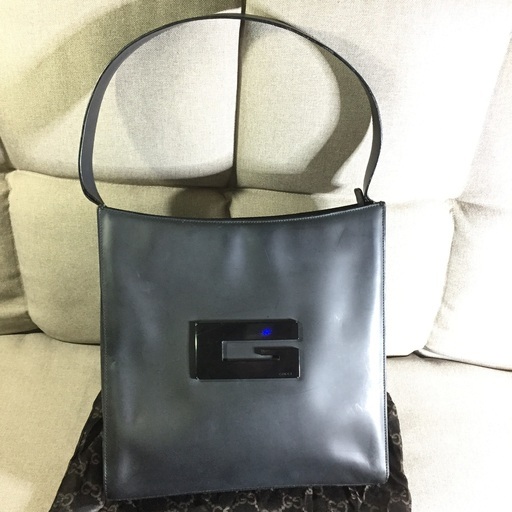 GUCCI グッチ 黒レザー ワンショルダーバッグ