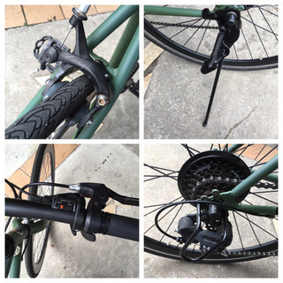 整備済 クロスバイク マットカーキ