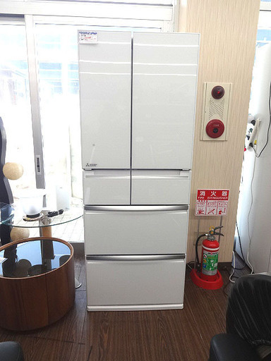 札幌 引き取り 三菱 大型冷蔵庫 470L 2018年製 MR-WX47CL 観音開き 白