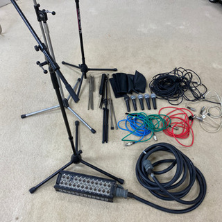 Shure SM58 5本含む音響機材一式です