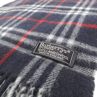 保管未使用 Burberrys/バーバリー ラムウールマフラー ホースフェリー 