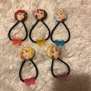 ディズニープリンセスくるみボタンヘアゴムハンドメイド