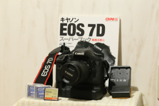美品 Canon EOS 7D+EFS18-55 IS STM レンズセット　バッテリーグリップ