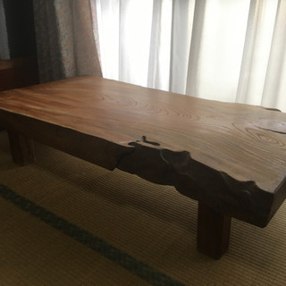 【お取引中】重厚な天然木一枚板の座卓