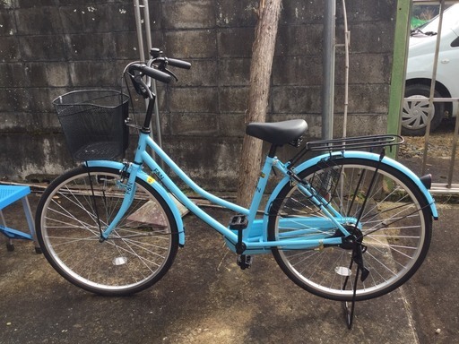 新品・未使用品・FINIきれいな水色の自転車26インチ