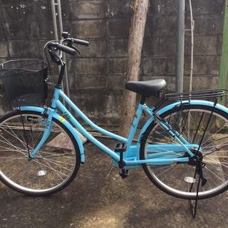 新品・未使用品・FINIきれいな水色の自転車26インチ