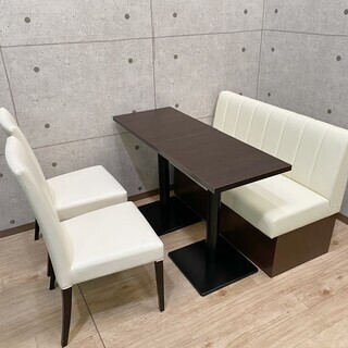 12*128(2A)&129(A)&130(A) 美品★店舗家具 テーブル ソファ カフェ チェア テーブル ベンチソファ セット レストラン家具 業務用