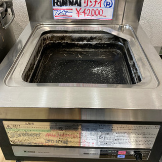 リンナイ●卓上型ガスフライヤー●RFA-104A●油槽脱着・平底タイプ●都市ガス用●未動作確認●