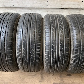 YOKOHAMA/Earth-1 225/60R16 11年製 溝あり夏タイヤ 社外アルミ 16×7J6HPCD139.7+25 ハイエース等 (TT29) クレジットカード QR決済可能