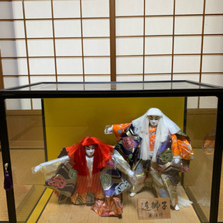 大特価 歌舞伎 連獅子 光陽作 レトロ アンティーク 置物 骨董品