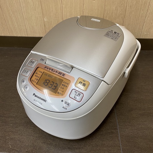 【2/22 終】18年製 Panasonic IHジャー炊飯器 SR-HVD1070 5.5合炊き ダイヤモンド銅釜 ホワイト 炊飯器 パナソニック 東E