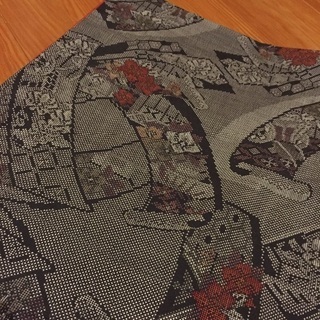 奄美大島紬 泥染め 短尺