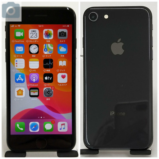 SIMフリー iPhone8 64GB Space Gray バッテリー93% <箱+付属品フル