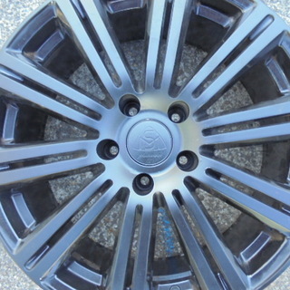 4本set MANARAY SPORT 18×7.5J 114.3 5H +38　黒ツートン 簡易リペア品！　アルファード　エスティマ　クラウン　エクストレイル