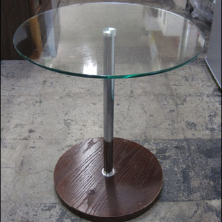 【￥1000-】丸ガラステーブル サイドテーブル