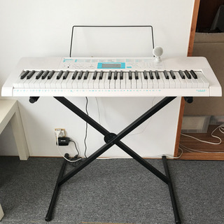 CASIO カシオ 電子キーボード 光ナビゲーション LK-128 スタンド付き