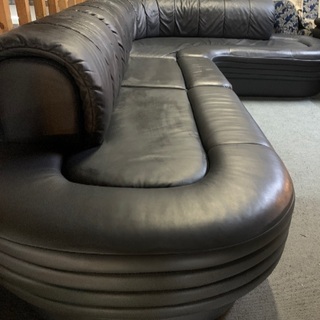 L字　ソファー　ソフトレザー　オーダー商品　中古